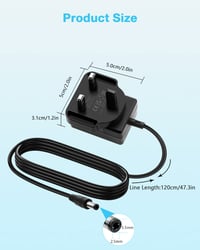 Adaptor alimentare AC Aclorol 5V 1A DC, adaptor universal rețea AC 100-240V pentru router, cameră de supraveghere, bandă LED, cu 8 conectori, 5W 5
