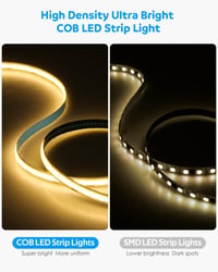 Aclorol USB COB LED Szalag 5V 3000K Meleg Fehér - 2m Dimmelhető Rugalmas Világítás TV Háttérfényhez, 3D Nyomtatóhoz, Szekrényhez 5