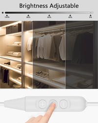 Aclorol USB LED Szalag 1m - Meleg Fehér 3000K Fényerőszabályozható COB LED Világítás TV Háttérfény Öntapadós 320 LED/m CRI 85+ 3