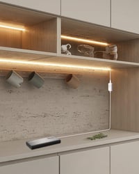 Aclorol USB LED szalag mozgásérzékelővel - 2m, semleges fehér, öntapadós, 5V COB, 18W, szabályozható fényerő, 8mm széles, lépcsőhöz, konyháb 8