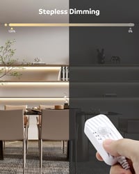 Aclorol USB LED szalag mozgásérzékelővel - 2m, semleges fehér, öntapadós, 5V COB, 18W, szabályozható fényerő, 8mm széles, lépcsőhöz, konyháb 4