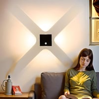 ACMHNC Mozgásérzékelős Fali Lámpa - USB Tölthető LED Világítás, Vezeték Nélküli, 200lm Meleg Fehér Fény, Fekete, Lépcsőhöz, Folyosóhoz 8
