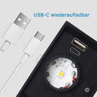 ACMHNC Mozgásérzékelős Fali Lámpa - USB Tölthető LED Világítás, Vezeték Nélküli, 200lm Meleg Fehér Fény, Fekete, Lépcsőhöz, Folyosóhoz 5