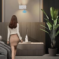 ACMHNC Vezeték Nélküli Fali Lámpa Mozgásérzékelővel - 5W LED Akkumulátoros Fényforrás Távirányítóval, Kamera Dizájn, Fehér 2