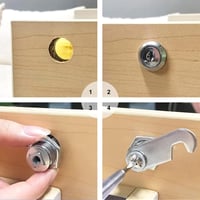 ACONDE 16mm Szekrényzár 5 Kulccsal és Zárólemezzel 7