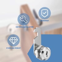 ACONDE 16mm Szekrényzár 5 Kulccsal és Zárólemezzel 5