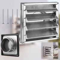 Nerezová ventilačná mriežka ACONDE 125 mm so sieťkou proti hmyzu do kúpeľne a kuchyne 1