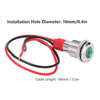 Acouto 220 V LED fém jelzőlámpa 10 mm kábel táp ipari vezérléshez kapcsolószekrénybe 3
