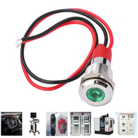 Acouto 220 V LED fém jelzőlámpa 10 mm kábel táp ipari vezérléshez kapcsolószekrénybe 4