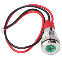 Acouto 220 V LED fém jelzőlámpa 10 mm kábel táp ipari vezérléshez kapcsolószekrénybe 6