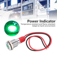 Acouto 220 V LED fém jelzőlámpa 10 mm kábel táp ipari vezérléshez kapcsolószekrénybe 5