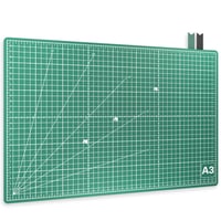 ACROPAQ Rezacia podložka A3 - Samozaceľovacia, 45 x 30 cm, 5-vrstvová ochrana, obojstranná mriežka a uhlové značky, zelená - Rezacia podložka 1