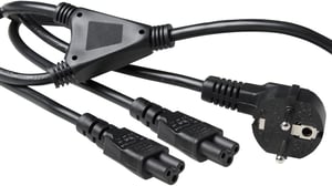 ACT AK5208 kabel za napajanje CEE7/7 + 2x C5 Y razdjelnik - 1,8 m
