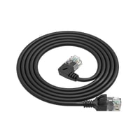 Tenký sieťový kábel ACT DC1905 CAT6A UTP s 90° zahnutým RJ45 konektorom vľavo, LSZH, 3,6 mm, čierny, 5 m, pre dátové centrá 2