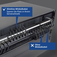 Tenký sieťový kábel ACT DC1905 CAT6A UTP s 90° zahnutým RJ45 konektorom vľavo, LSZH, 3,6 mm, čierny, 5 m, pre dátové centrá 9