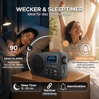Radio DAB Acta Berg cu Baterie Înlocuibilă de 5000 mAh și Tehnologie BT 5.3 - Negru 7