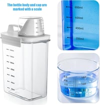 ACTIUSIS 1800ml Mosószer Tárolo Doboz Mosópor és Folyékony Detergent Tárolásához 3