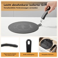 ACTIV CUISINE 24 cm Indukciós Adapter Lemez Rozsdamentes Acél Levehető Fogantyúval 5