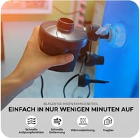 Elektrická vzduchová pumpa Active 100 s 3 nadstavcami, 2 v 1 nafukovanie a vyfukovanie, ochrana proti prehriatiu, na nafukovanie matracov, bazénov, člnov a plávacích kolies 4