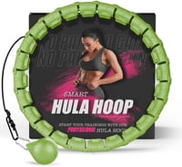 Active 100 Hula Hoop obruč pre dospelých na chudnutie a masáž, závažím doplnená fitness obruč na boky, nohy a zadok, ktorá nespadne 1