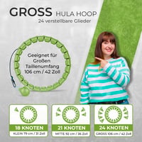Active 100 Hula Hoop obruč pre dospelých na chudnutie a masáž, závažím doplnená fitness obruč na boky, nohy a zadok, ktorá nespadne 3