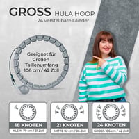 Active 100 Hula Hoop Karika Felnőtteknek Súlyokkal, Masszázs Funkció, Csípő és Lábizmom Edzéshez - Black 3