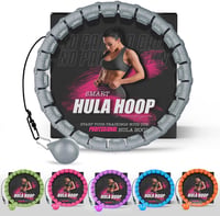 Active 100 Hula Hoop Karika Felnőtteknek Súlyokkal, Masszázs Funkció, Csípő és Lábizmom Edzéshez - Black 2