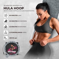 Active 100 Hula Hoop Karika Felnőtteknek Súlyokkal, Masszázs Funkció, Csípő és Lábizmom Edzéshez - Black 6