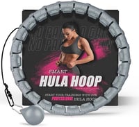 Active 100 Hula Hoop Karika Felnőtteknek Súlyokkal, Masszázs Funkció, Csípő és Lábizmom Edzéshez - Black 1