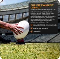 Active 100 pumpa na lopty s ihlou a tryskou - ručná pumpa s predlžovacou hadičkou na futbalové, basketbalové a volejbalové lopty, trubica z hliníkovej zliatiny, e 4