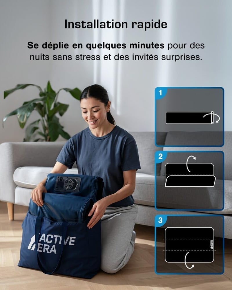 Active Era Elektromos Pumpás Felfújható Matrac Párna Nélkül 152x203cm