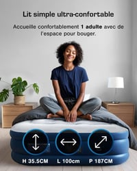 Active Era Elektromos Pumpás Felfújható Matrac Párna Nélkül 152x203cm 5
