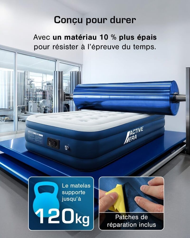 Active Era Elektromos Pumpás Felfújható Matrac Párna Nélkül 152x203cm