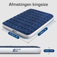 Luxusný nafukovací matrac pre dve osoby Active Era s elektrickou pumpou – 152x203x56 cm, USB nabíjací kábel, integrovaný vankúš a taška na prenášanie 8