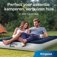 Luxusný nafukovací matrac pre dve osoby Active Era s elektrickou pumpou – 152x203x56 cm, USB nabíjací kábel, integrovaný vankúš a taška na prenášanie 2