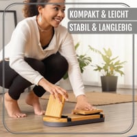 Bancă de meditație pliabilă Active Peak cu pernuță, 44x18 cm, din bambus ergonomic, scaun de yoga pentru ameliorarea presiunii asupra genunchilor, pentru exerciții de mindfulness 4