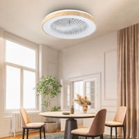 Stropný ventilátor s osvetlením activeallbrite do spálne, 48 cm, tichý 20W DC motor, diaľkové ovládanie, 6 rýchlostí, moderné 40W LED svetlo, RGB, stmievateľný 5