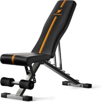 ACTIVEWEIGHT Összecsukható Edzőpad 90° Állítható Fekvő Fekvenyomó Pad Erősítéshez - Black/Papaya 1
