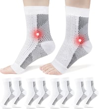 ACWOO Bokavédő Ortopéd Kompressziós Zokni 4 Pár - Lábfej Bandázs Plantar Fasciitis Achilles-ín Neuropátia Ellen 1