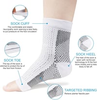 ACWOO Bokavédő Ortopéd Kompressziós Zokni 4 Pár - Lábfej Bandázs Plantar Fasciitis Achilles-ín Neuropátia Ellen 2