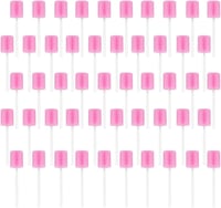 ACWOO Eldobható Szájápolási Szivacs, 100 db-os Csomag, Hordozható Szájtisztító Pálcikák Fogászati Klinikákhoz, Rózsaszín 9