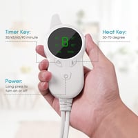 ACWOO Elektromos Melegítő Párna 9 Hőfokozattal és Automatikus Kikapcsolással, Mosható Fűtőpárna Hát Nyak Váll Hasra 30x60cm 4
