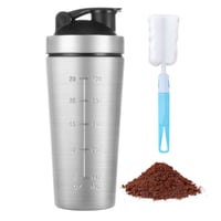 ACWOO Nerezový Proteínový Šejker 900ml - Športová Fitness Fľaša s Mierkou, BPA Free Nepriepustný Proteínový Mixér 2