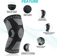 ACWOO Térdrögzítő XL Kompressziós Ujj Patella Géllel Stabilizátorokkal 2