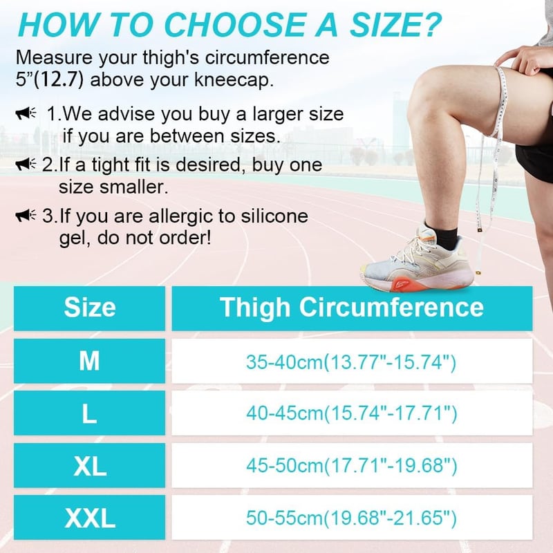 ACWOO Térdrögzítő XL Kompressziós Ujj Patella Géllel Stabilizátorokkal