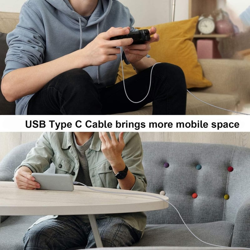 Aczhk 2 db 0.5 m USB C töltőkábel 3.1A gyors töltés nejlonfonattal iPhone 16 15 Pro Max Galaxy S24 S23 Huawei P60 kompatibilis