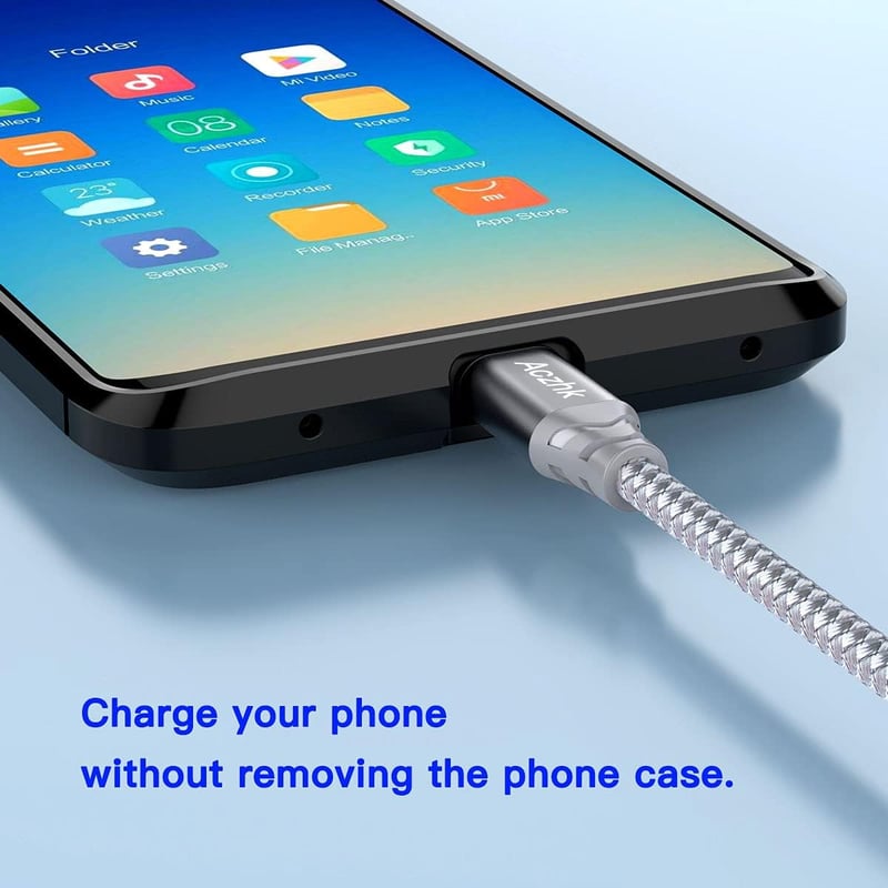 Aczhk 2 db 0.5 m USB C töltőkábel 3.1A gyors töltés nejlonfonattal iPhone 16 15 Pro Max Galaxy S24 S23 Huawei P60 kompatibilis