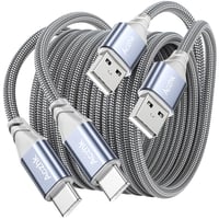 Aczhk 2 db 0.5 m USB C töltőkábel 3.1A gyors töltés nejlonfonattal iPhone 16 15 Pro Max Galaxy S24 S23 Huawei P60 kompatibilis 1