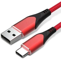 Nabíjací a dátový kábel USB-A – USB-C, červený, 2 m (2 ks)