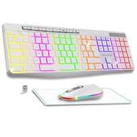 AD ADVANCE R-Type Bežični Set Tipkovnice i Miša - RGB Pozadinsko Osvjetljenje, Tihe Tipke, 1600 DPI, Punjivo, PC/Mac/Laptop 1